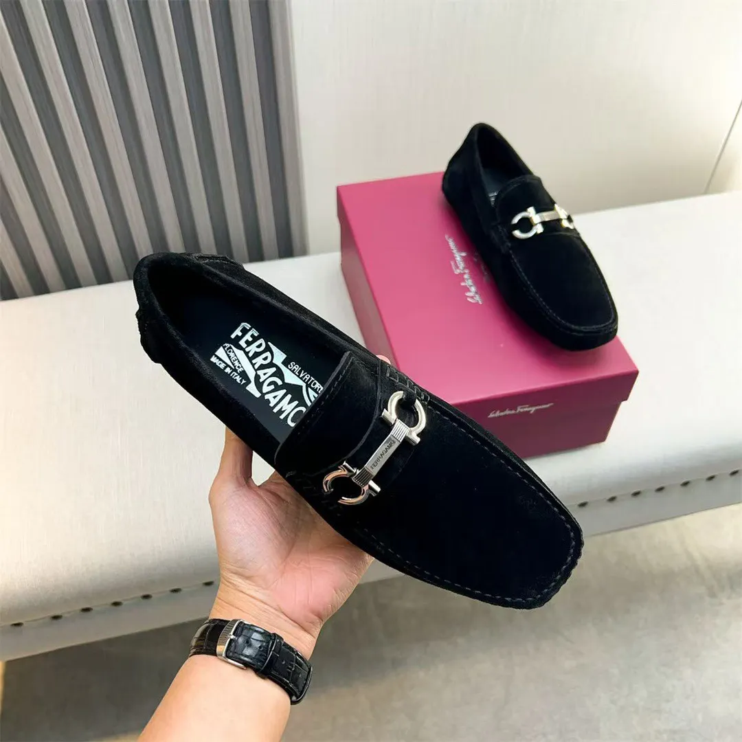 Men's shoes 💰560 Ferragamo new high-end quality 🔥 black cowhide ➕ cowhide lining size 38-45